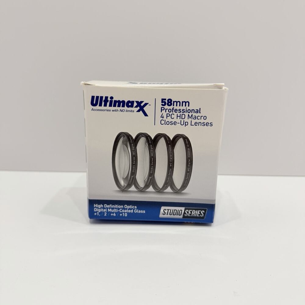 Ultimaxx UM-CUK58 58mm Professional HD Macro Close Up Lenses 4pcs